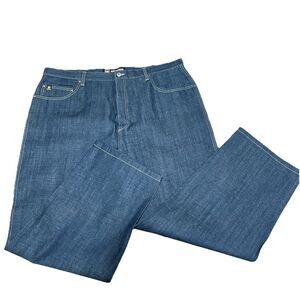 Mens Vintage Reverb Jeans 44X32 Baggy Skater Grunge Dark Wash Denim Y2K 90s